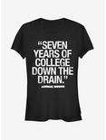 Bluto 7 Years Quote Girls T-Shirt, BLACK, hi-res