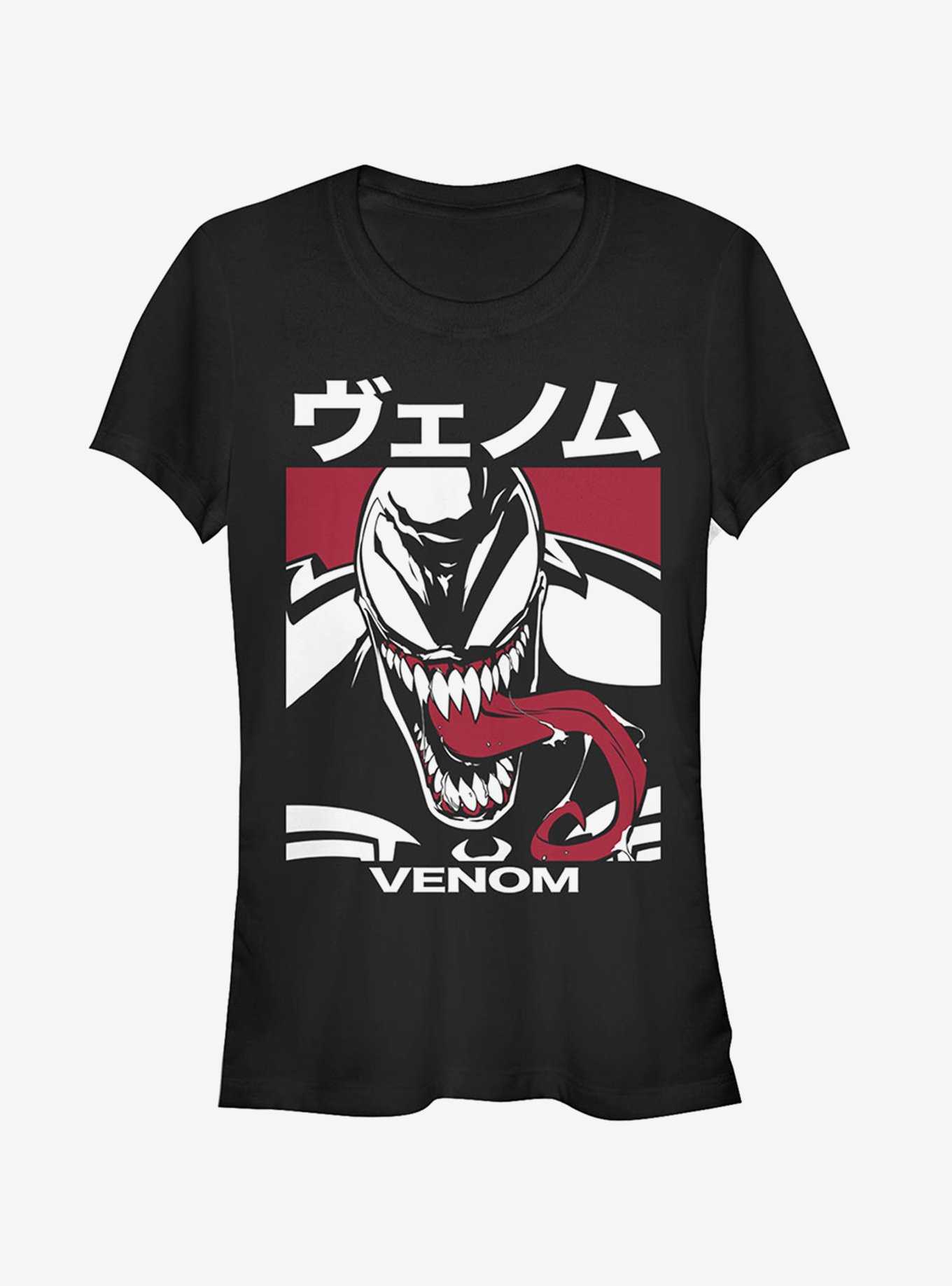 Marvel Venom Japanese Text Character Girls T-Shirt, , hi-res