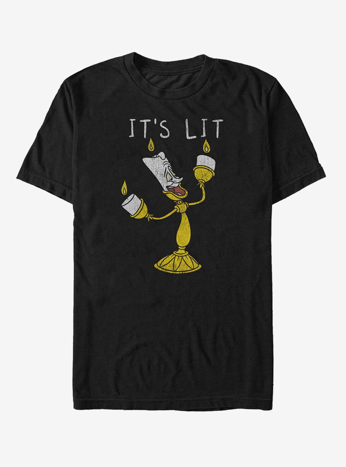 Disney Lumiere It's Lit T-Shirt, BLACK, hi-res