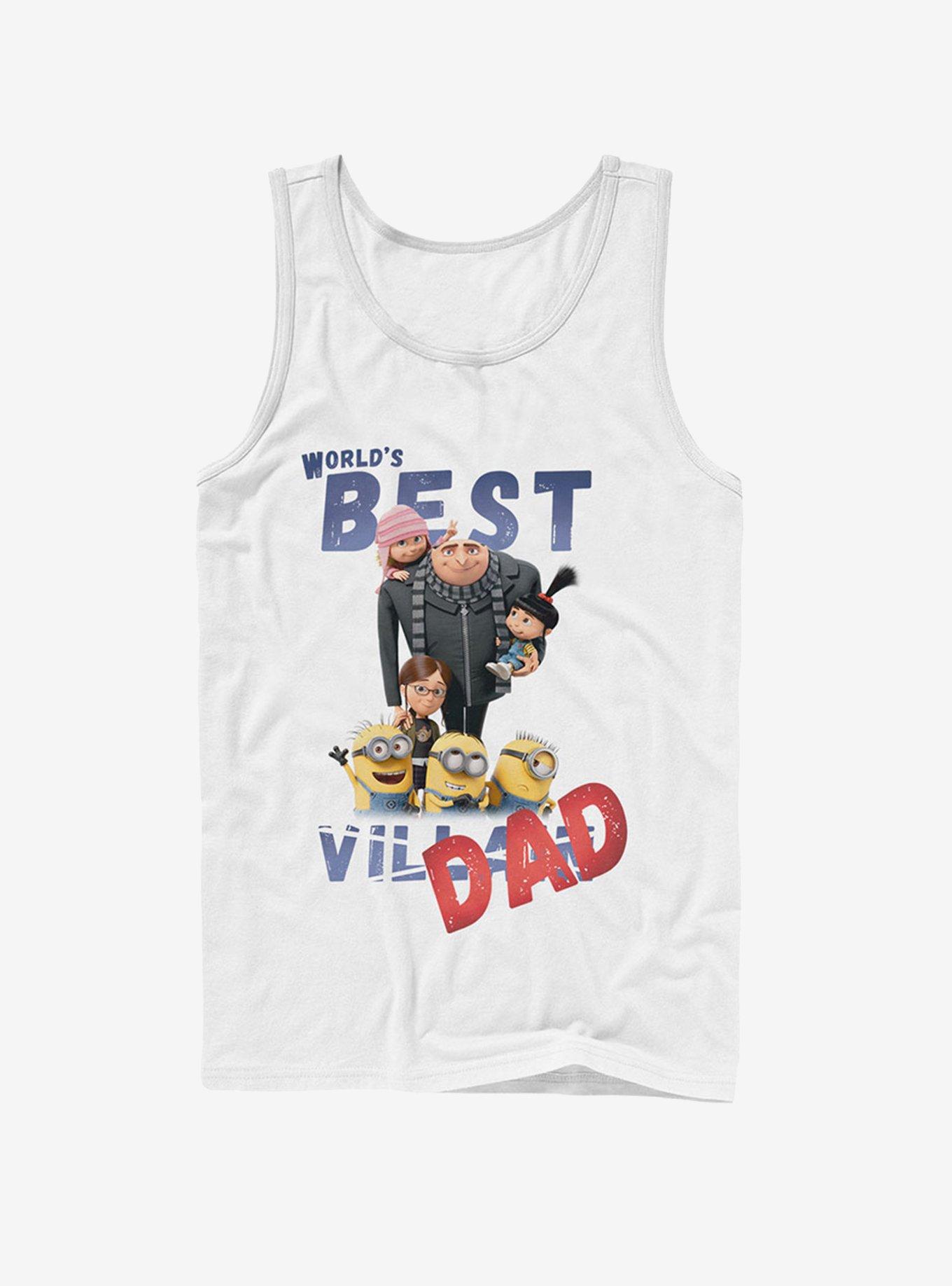 World's Best Villain Dad Tank, WHITE, hi-res