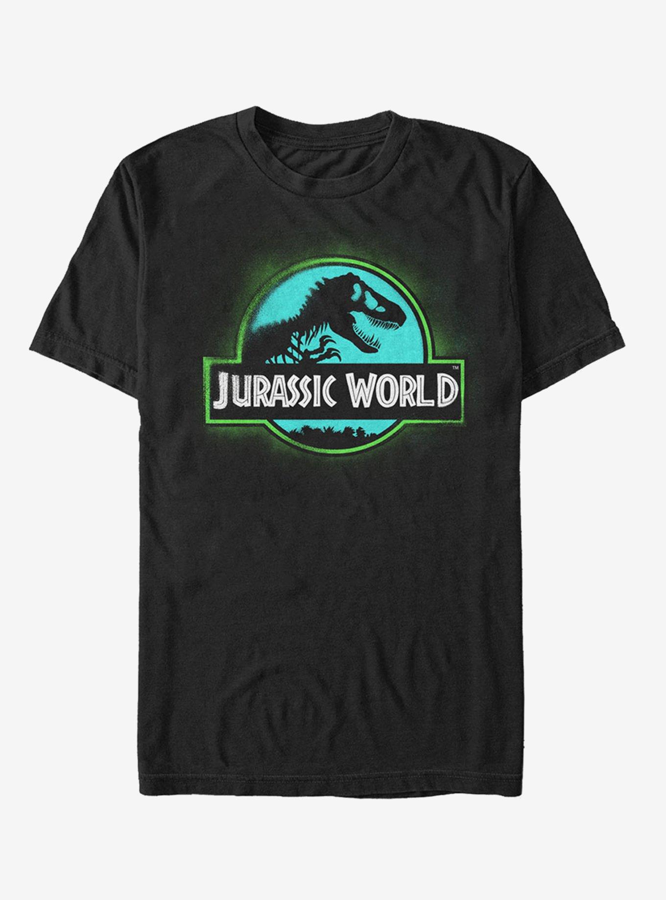 Jurassic World Fallen Kingdom T. Rex Spray Paint Logo T-Shirt, BLACK, hi-res