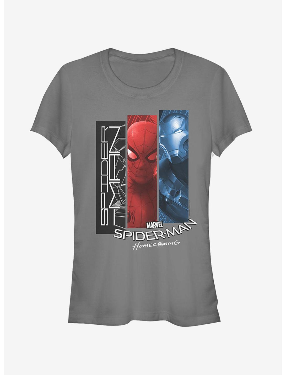 Marvel Spider-Man Homecoming Character Panel Girls T-Shirt, CHARCOAL, hi-res