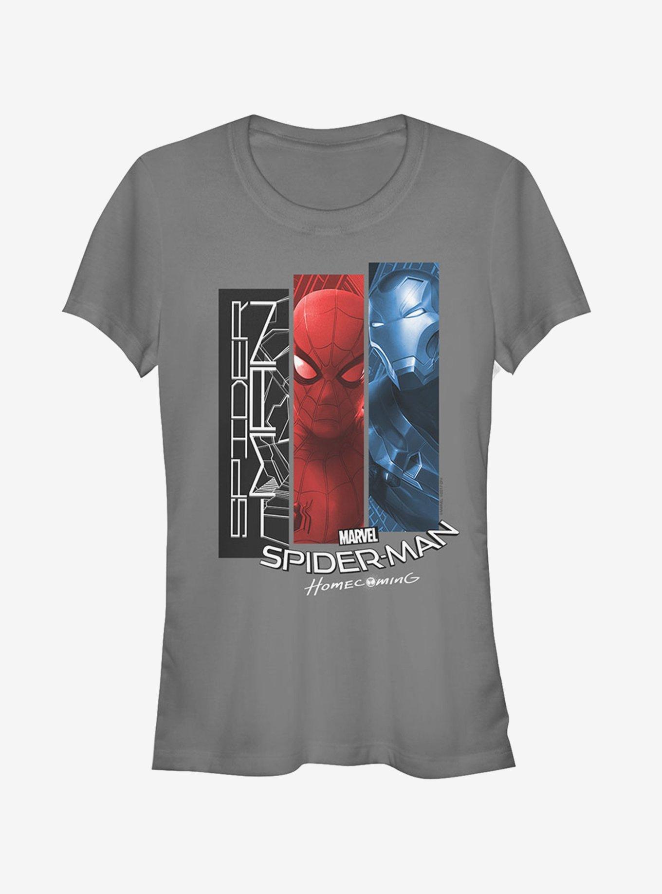 Marvel Spider-Man Homecoming Character Panel Girls T-Shirt, CHARCOAL, hi-res