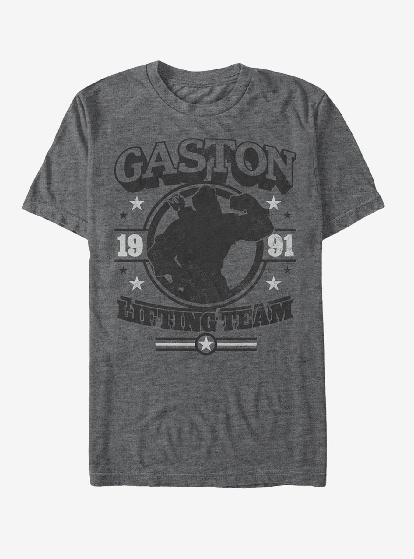 Disney Gaston Lifting Team T-Shirt, CHAR HTR, hi-res