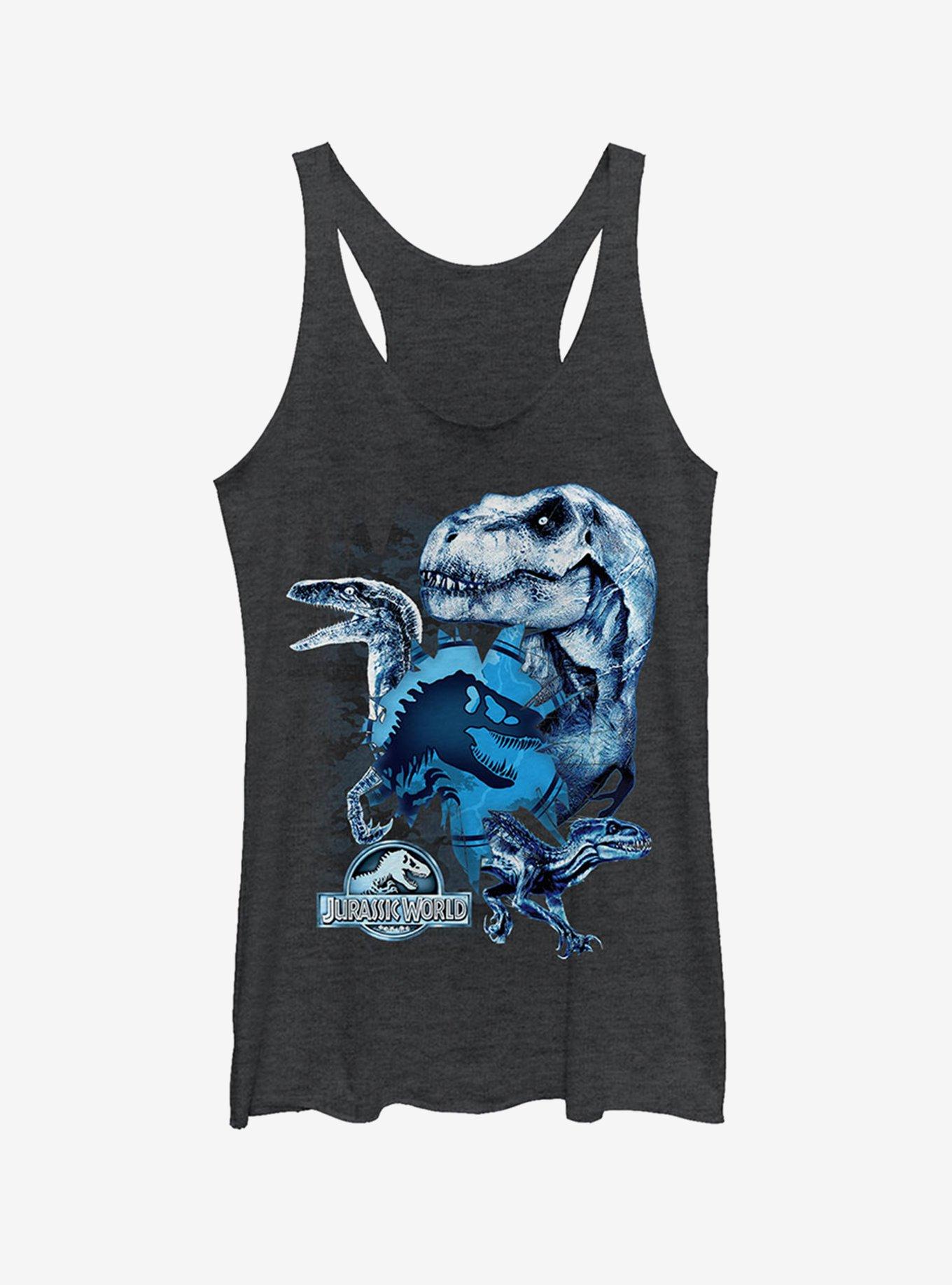 Jurassic World Fallen Kingdom Dinosaur Frost Girls Tank, BLK HTR, hi-res