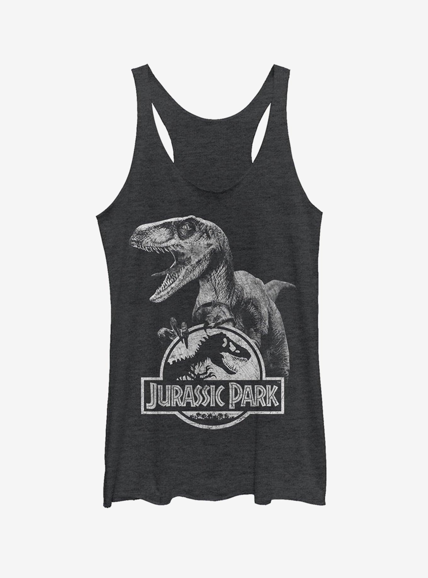 Raptor Logo Girls Tank, BLK HTR, hi-res