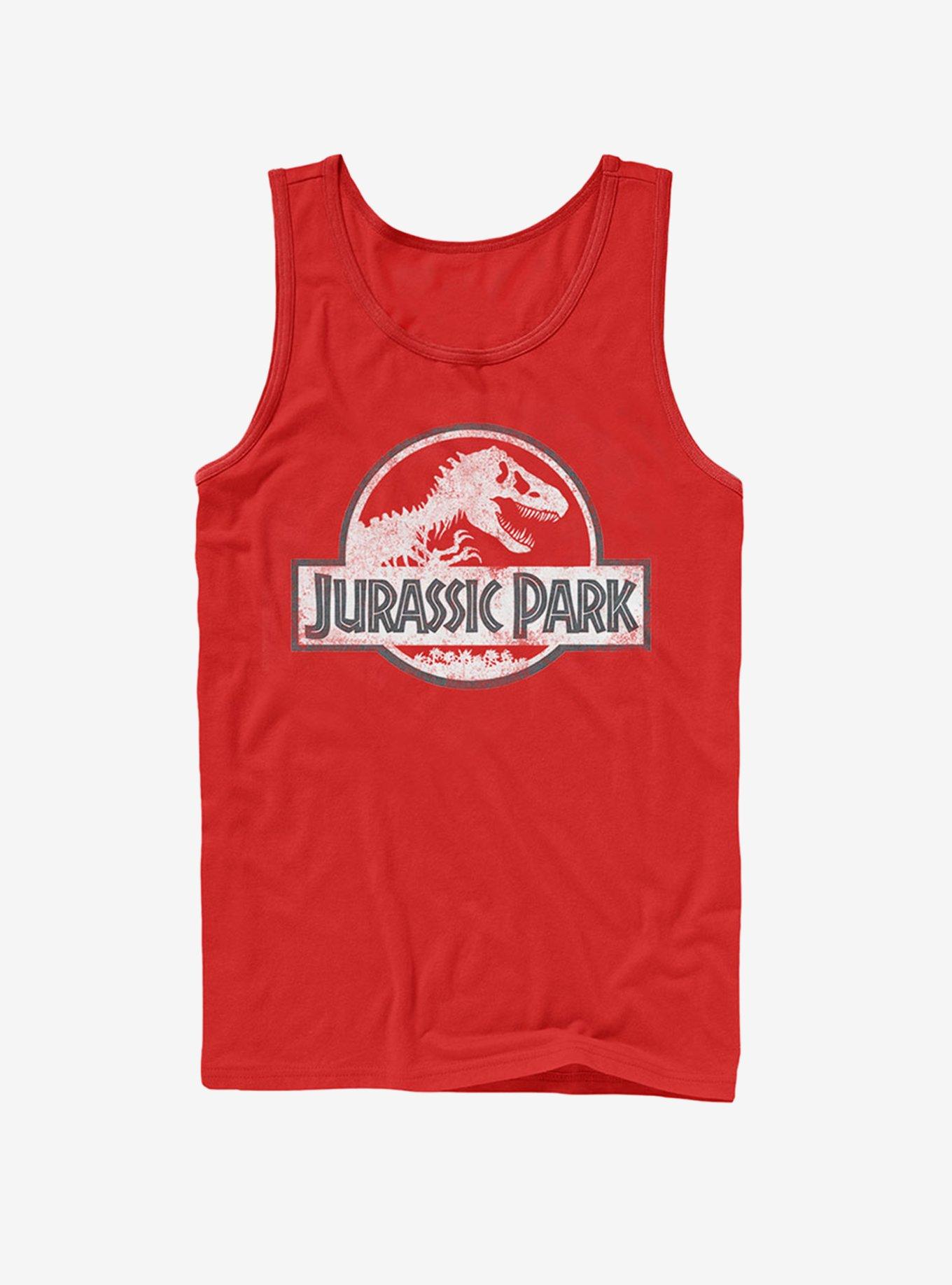 Vintage White Logo Tank, RED, hi-res