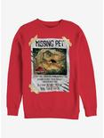 T. Rex Missing Pet Sweatshirt, RED, hi-res