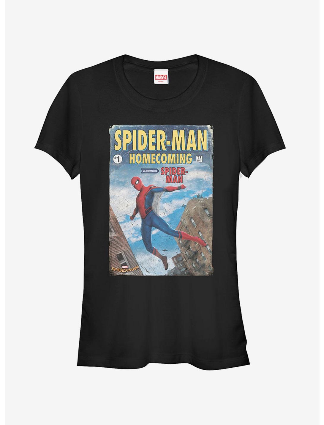 Marvel Spider-Man Homecoming Comic Book Girls T-Shirt, BLACK, hi-res