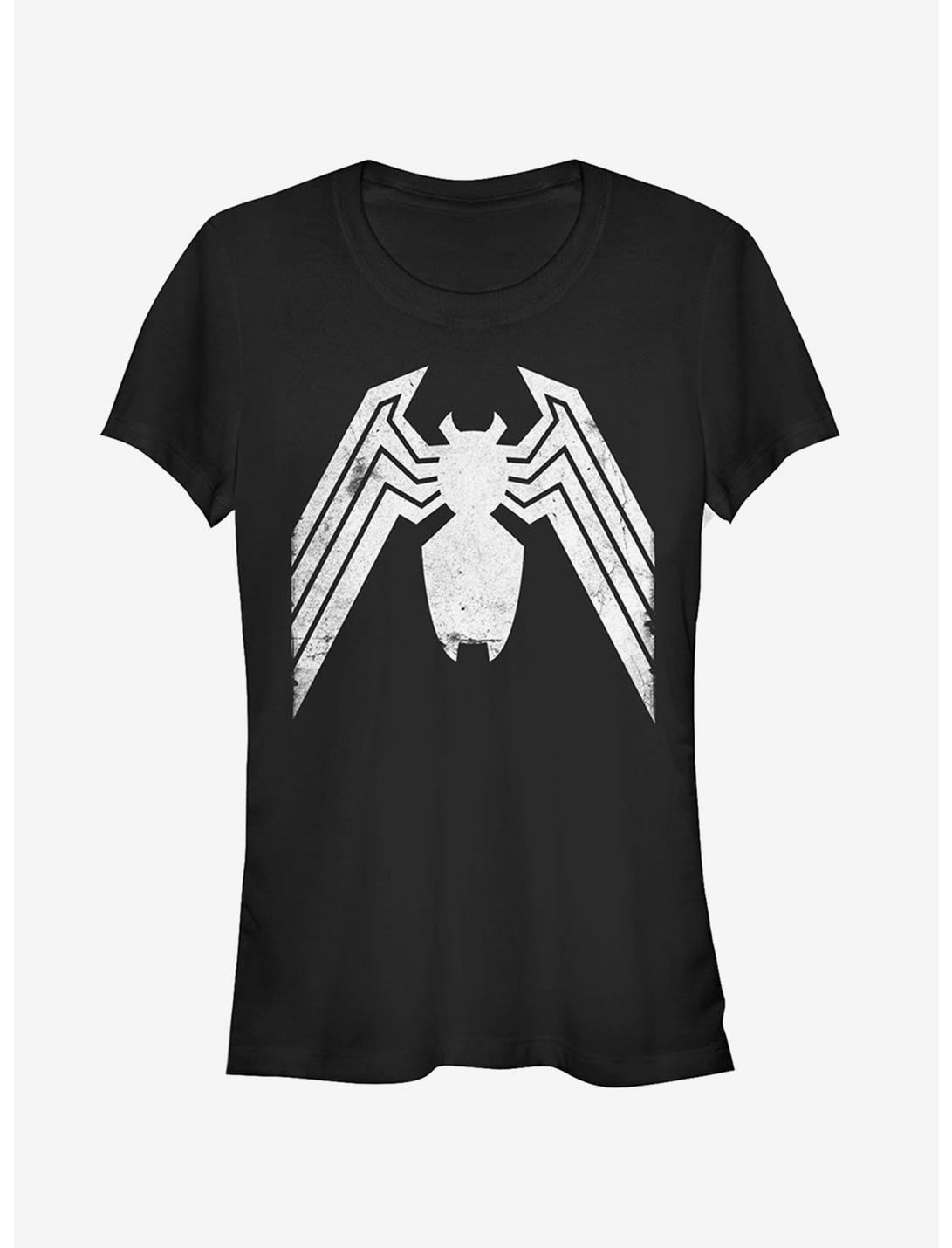 Marvel Venom Distressed Logo Girls T-Shirt, BLACK, hi-res