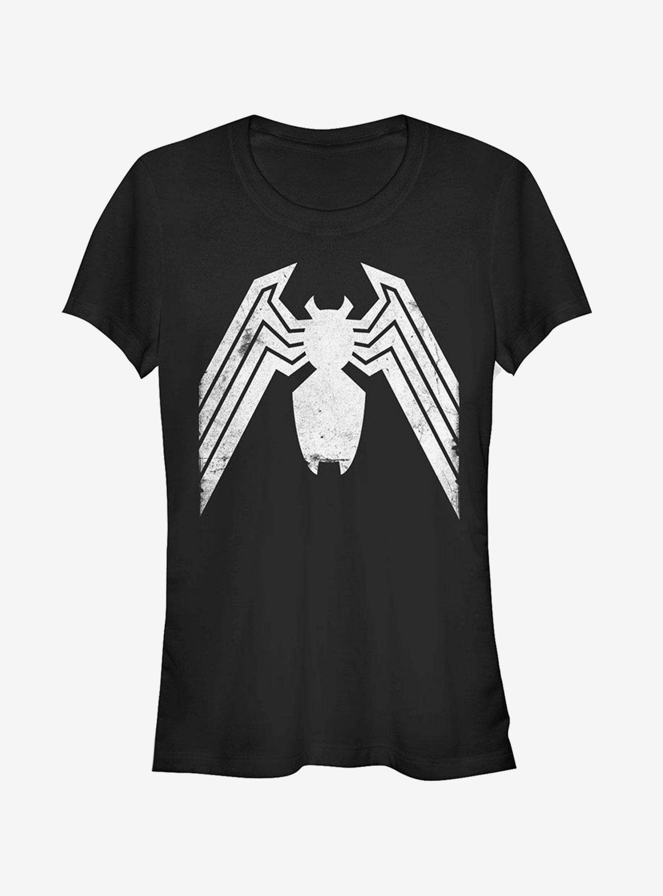 Marvel Venom Distressed Logo Girls T-Shirt, BLACK, hi-res