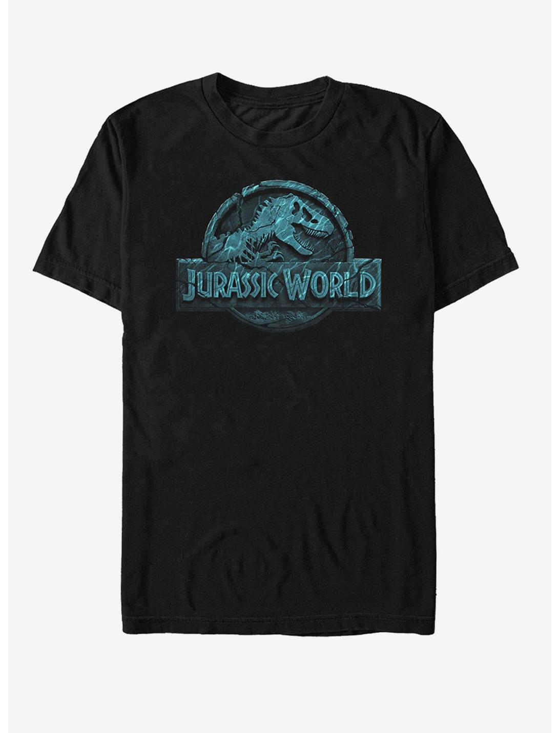 Jurassic World Fallen Kingdom Water Ripple Logo T-Shirt, BLACK, hi-res