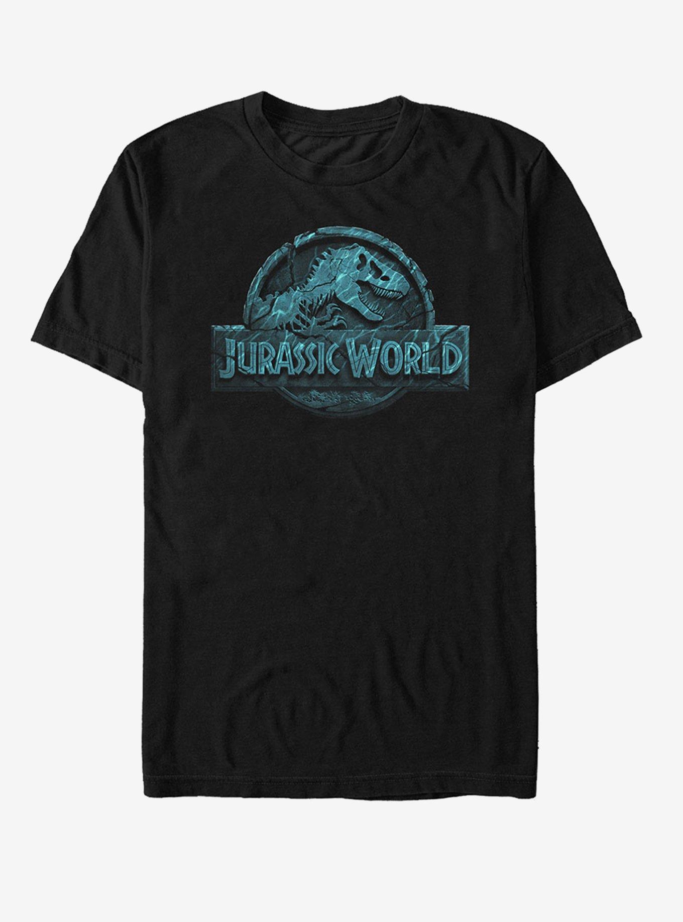 Jurassic World Fallen Kingdom Water Ripple Logo T-Shirt, BLACK, hi-res