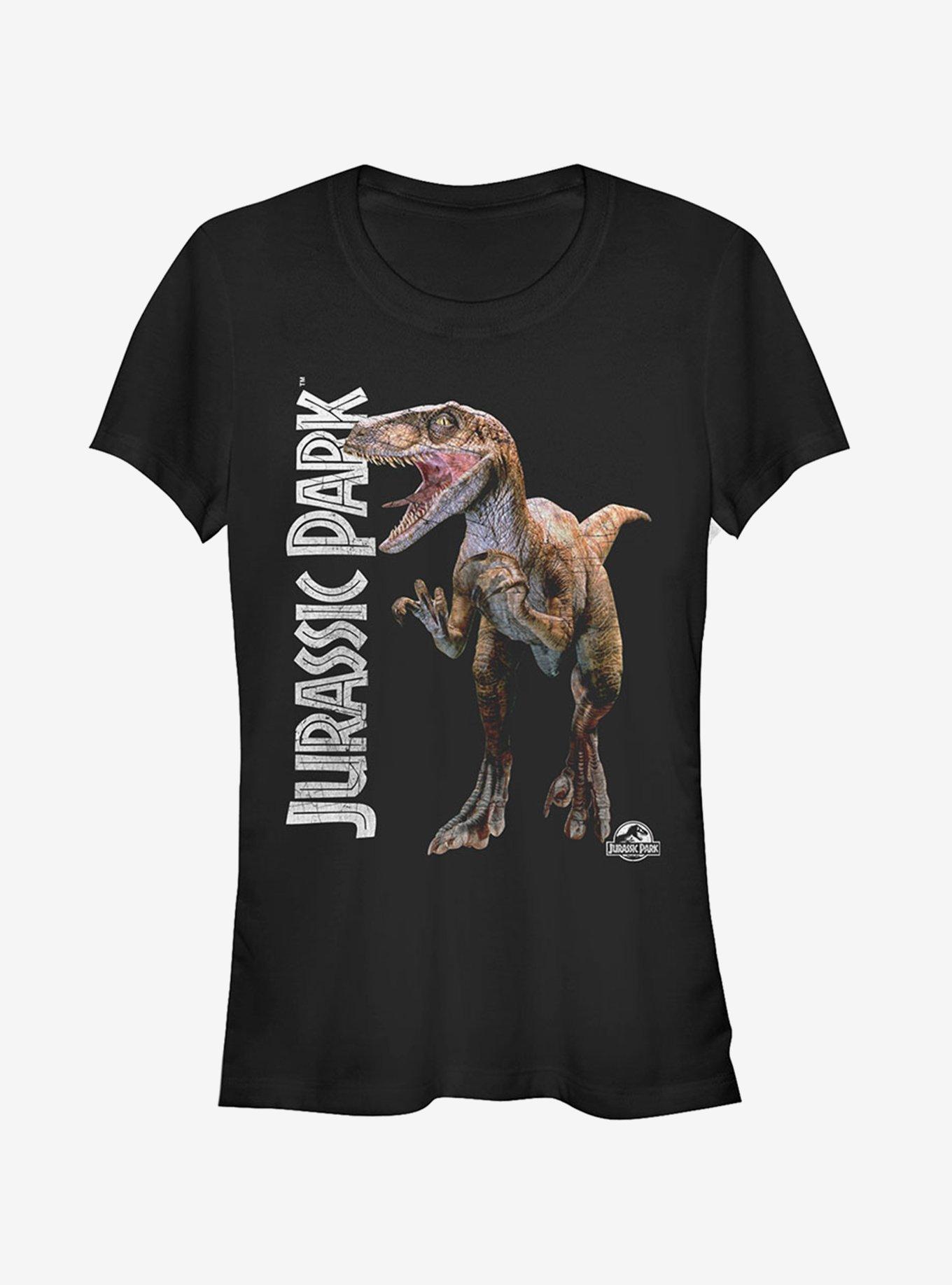 Velociraptor Logo Girls T-Shirt, BLACK, hi-res