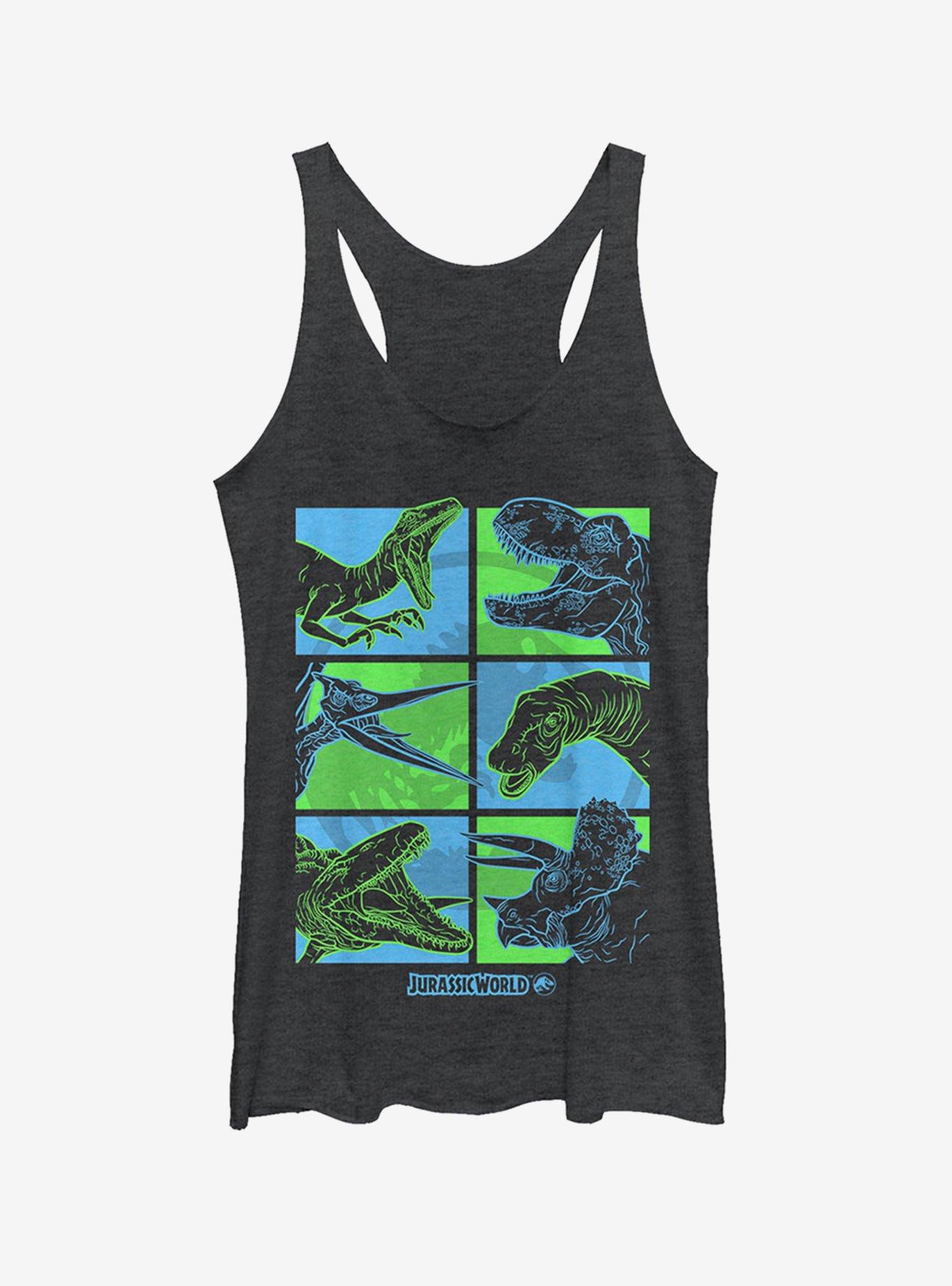 Jurassic World Fallen Kingdom Dino Bingo Girls Tank, BLK HTR, hi-res