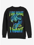 T. Rex Do What I Want Sweatshirt, BLACK, hi-res