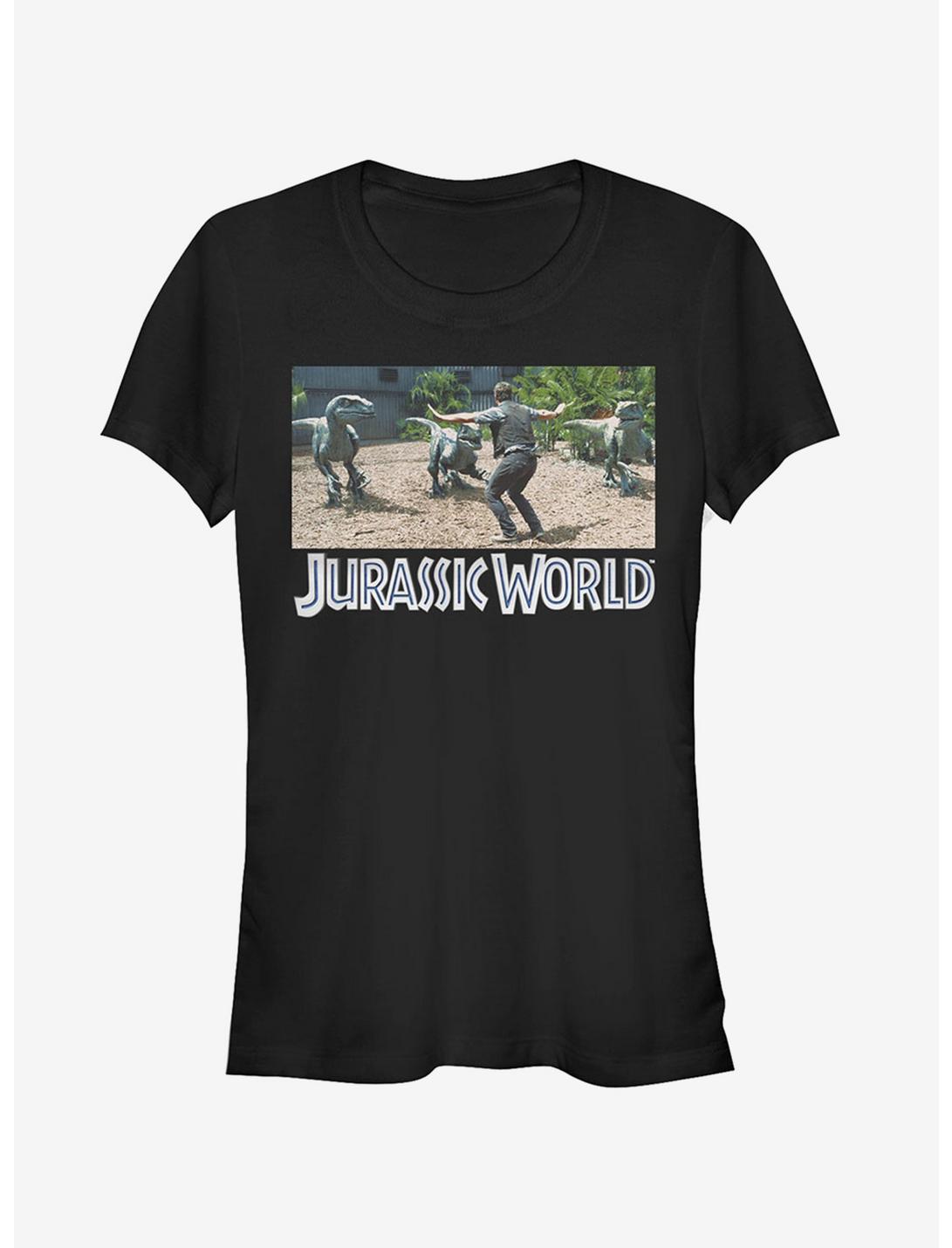 Velociraptor Pack Girls T-Shirt, BLACK, hi-res