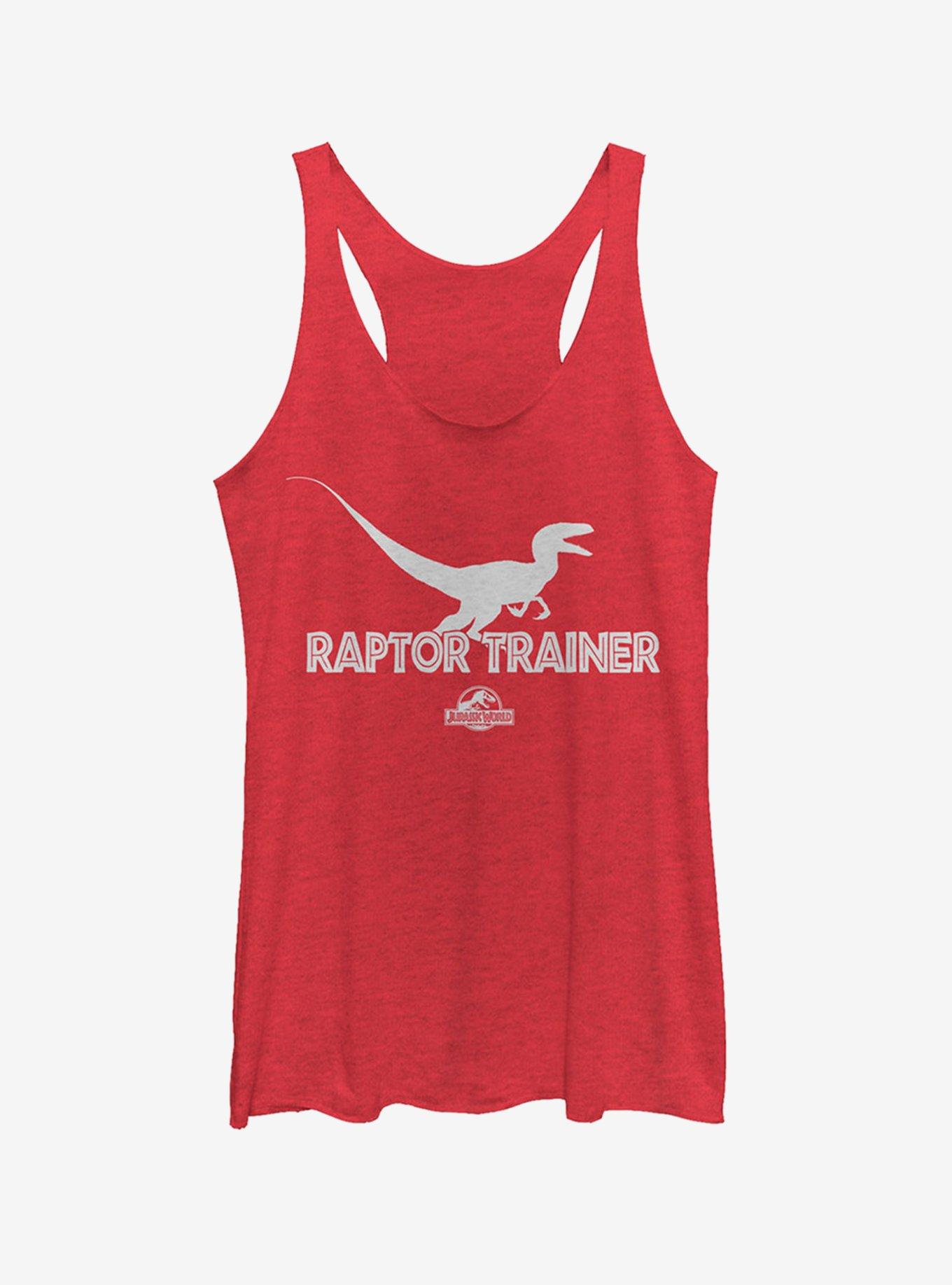 Raptor Trainer Silhouette Girls Tank, RED HTR, hi-res