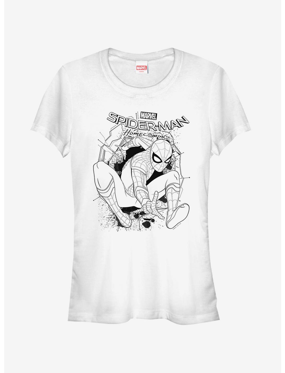 Marvel Spider-Man Homecoming Crash Girls T-Shirt, WHITE, hi-res