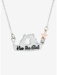 Disney The Little Mermaid Kiss The Girl Bar Necklace, , hi-res