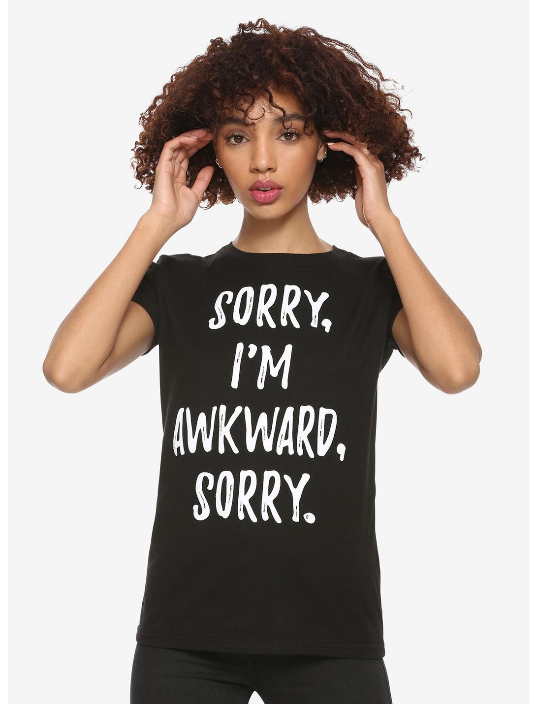 Sorry I'm Awkward Girls T-Shirt, WHITE, hi-res