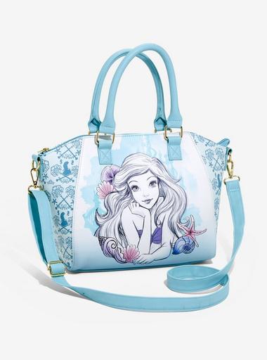 Loungefly Disney The Little Mermaid Blue Watercolor Satchel  display picture 1