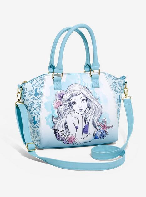 Loungefly Disney The Little Mermaid Blue Watercolor Satchel Bag | Hot Topic