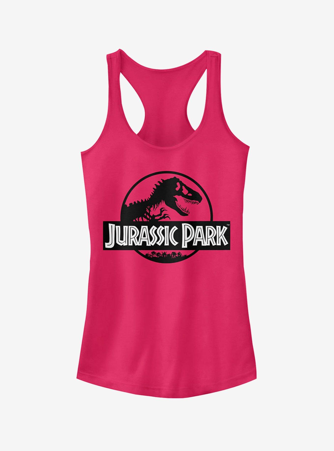 Black and White Logo Girls Tank, RASPBERRY, hi-res