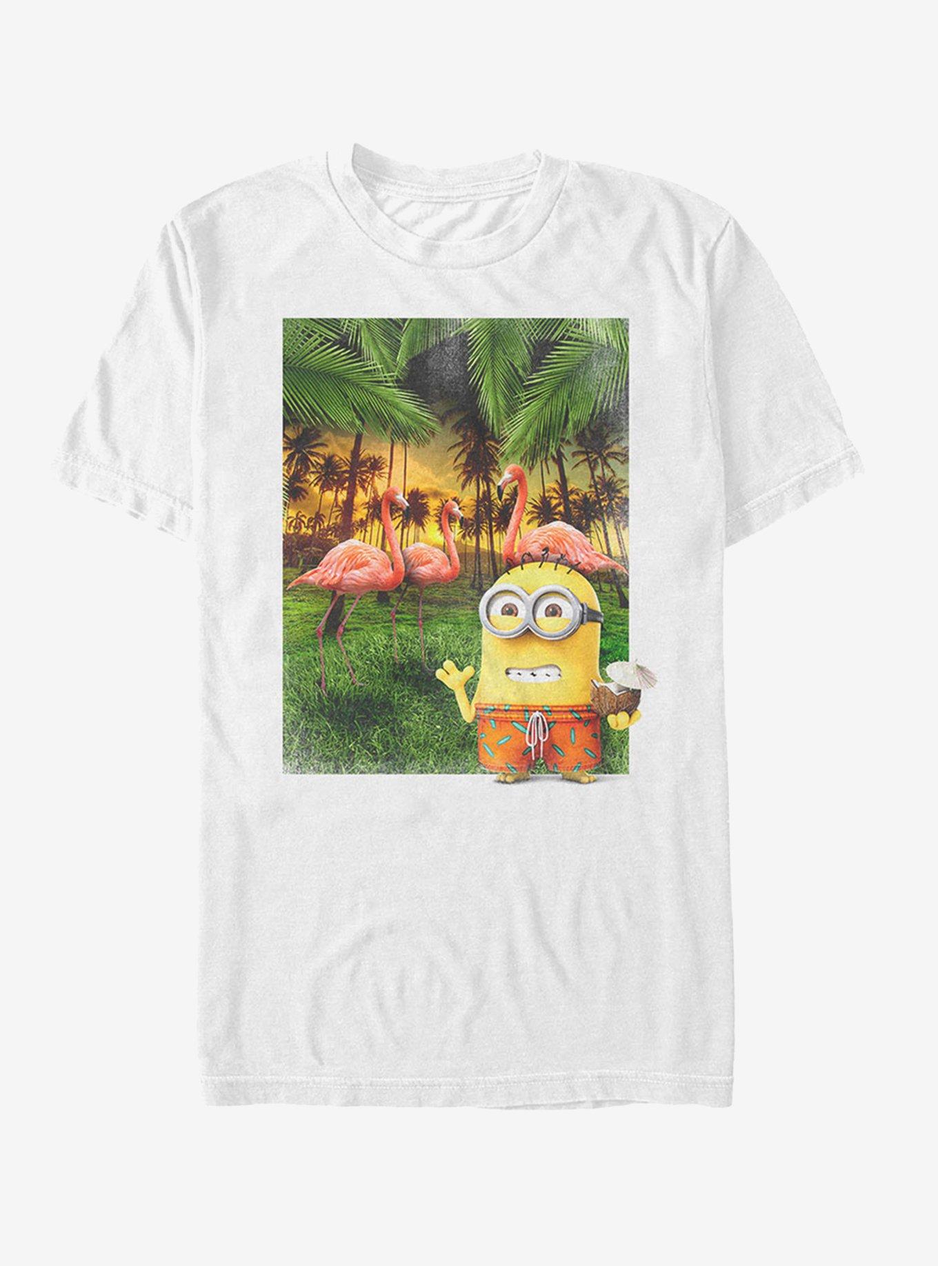 Minion Flamingo Vacation T-Shirt, , hi-res