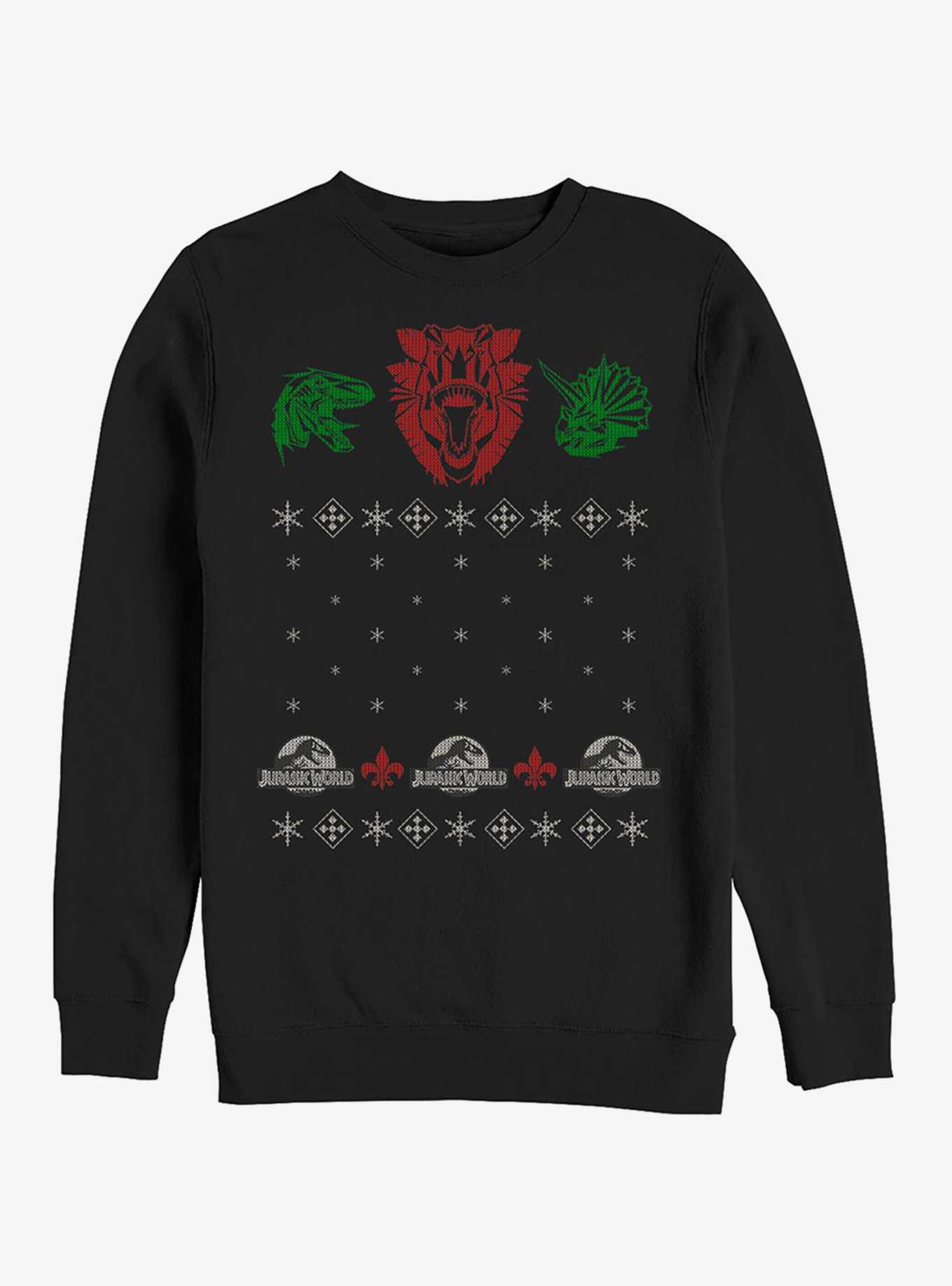 Ugly Christmas Sweater Raptor Sweatshirt, , hi-res