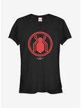 Marvel Spider-Man Homecoming Droney Logo Girls T-Shirt, BLACK, hi-res