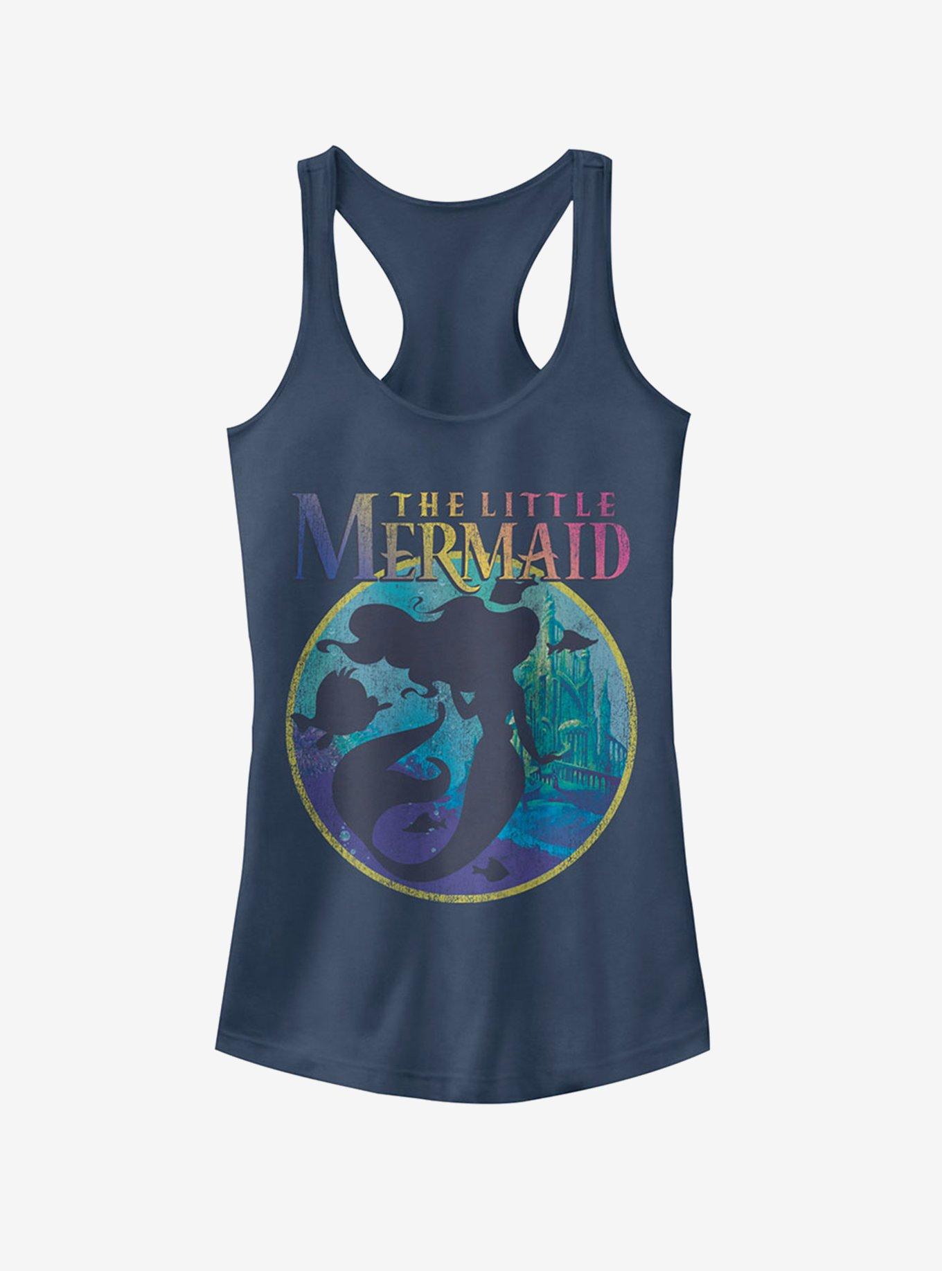 Disney The Little Mermaid Rainbow Silhouette Girls Tank Top, INDIGO, hi-res