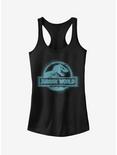 Jurassic World Fallen Kingdom Glitch Logo Girls Tank, BLACK, hi-res