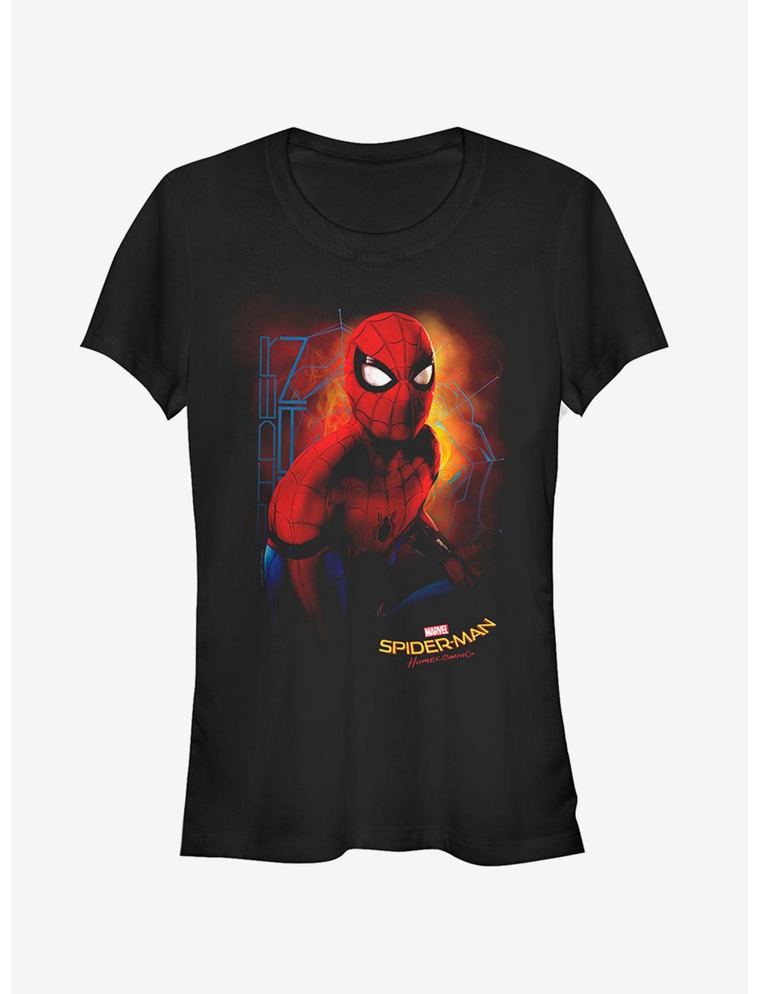 Marvel Spider-Man Homecoming Glow Girls T-Shirt, BLACK, hi-res