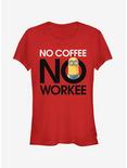 Despicable Me Minion No Coffee Girls T-Shirt, RED, hi-res