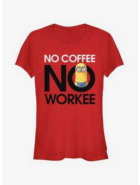 Despicable Me Minion No Coffee Girls T-Shirt, , hi-res