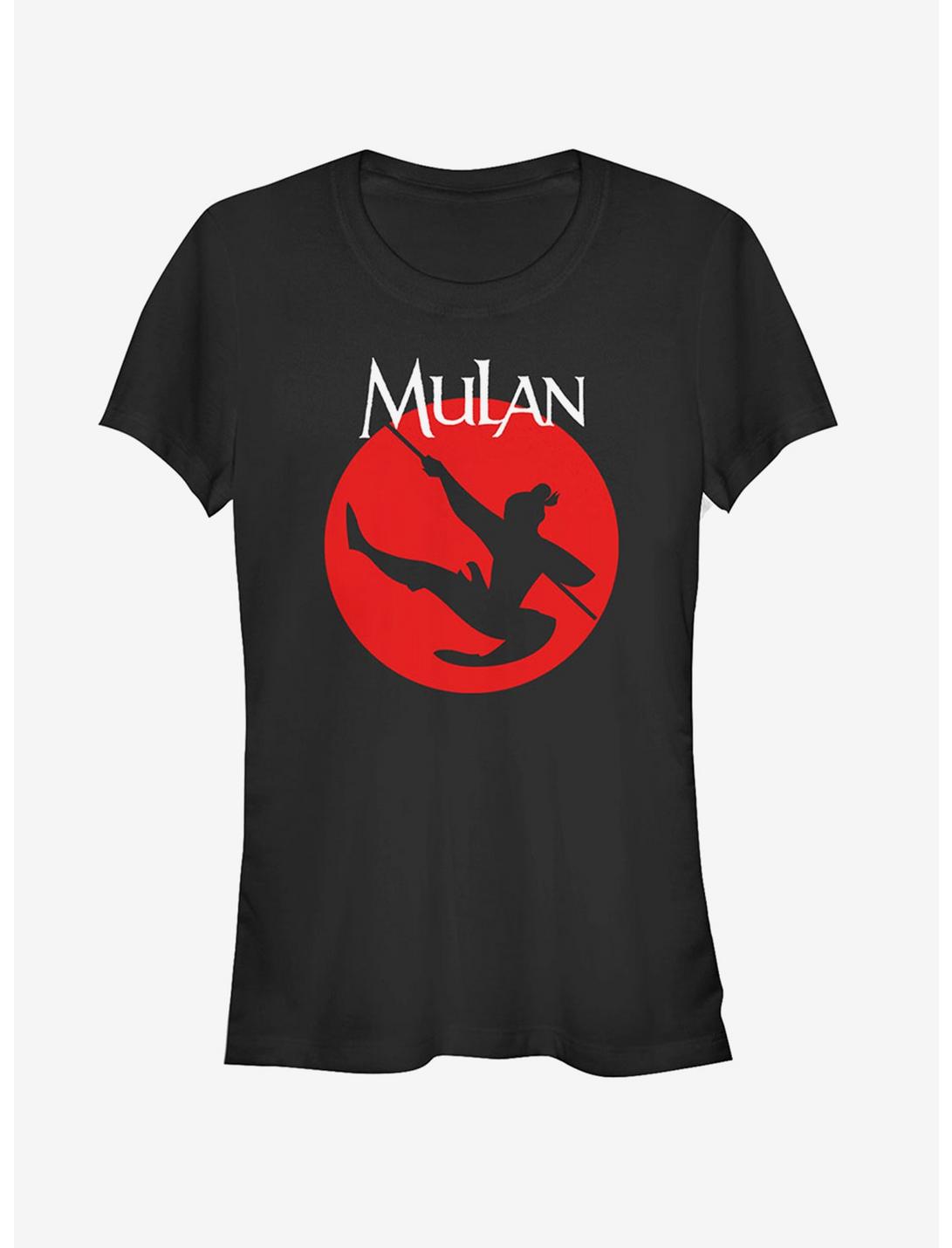 Disney Mulan Warrior Silhouette Girls T-Shirt, BLACK, hi-res