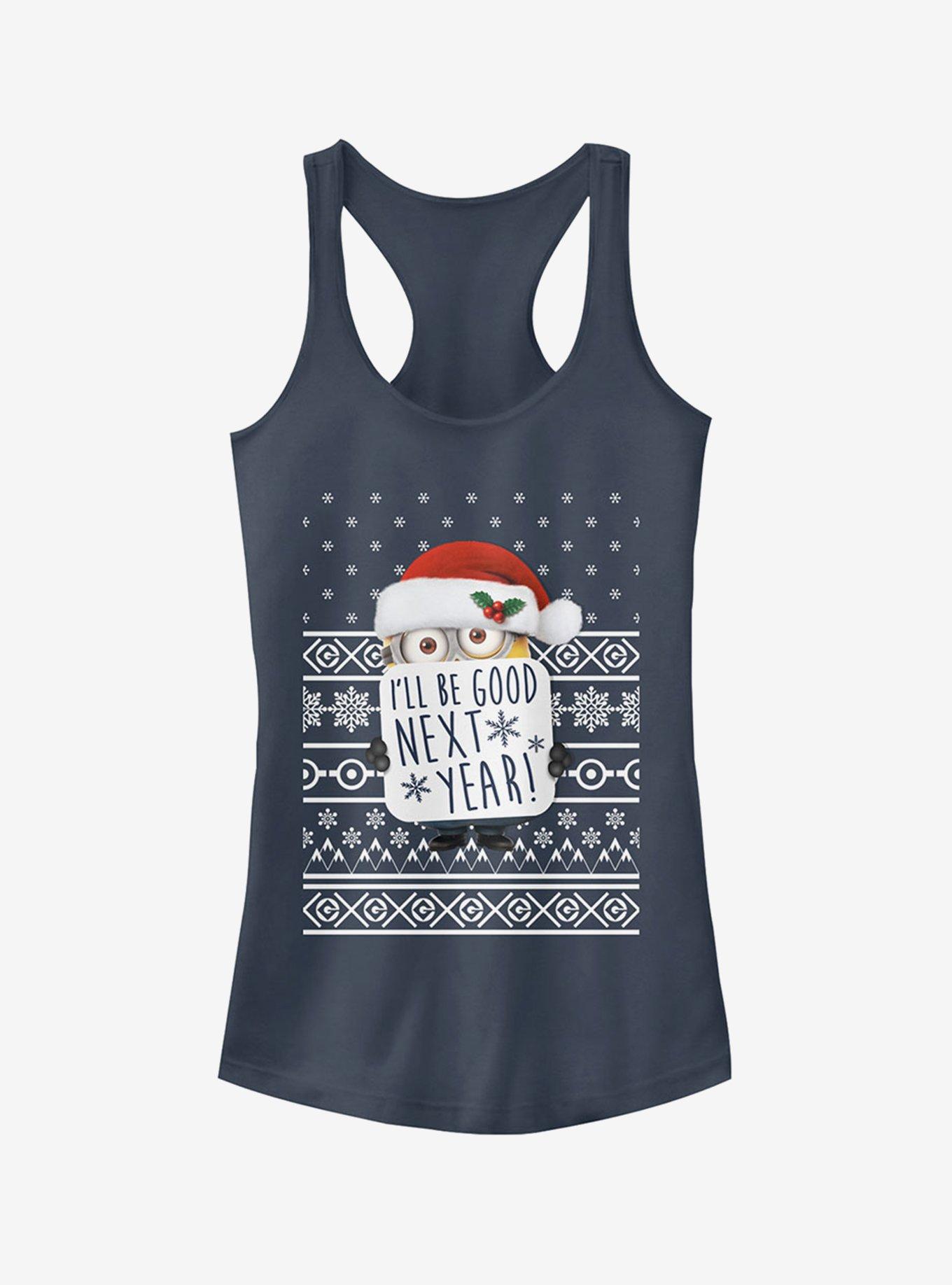 Christmas Good Minion Girls Tank, INDIGO, hi-res