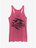 Jurassic World Fallen Kingdom Logo Scales Slash Girls Tank, PINK HTR, hi-res