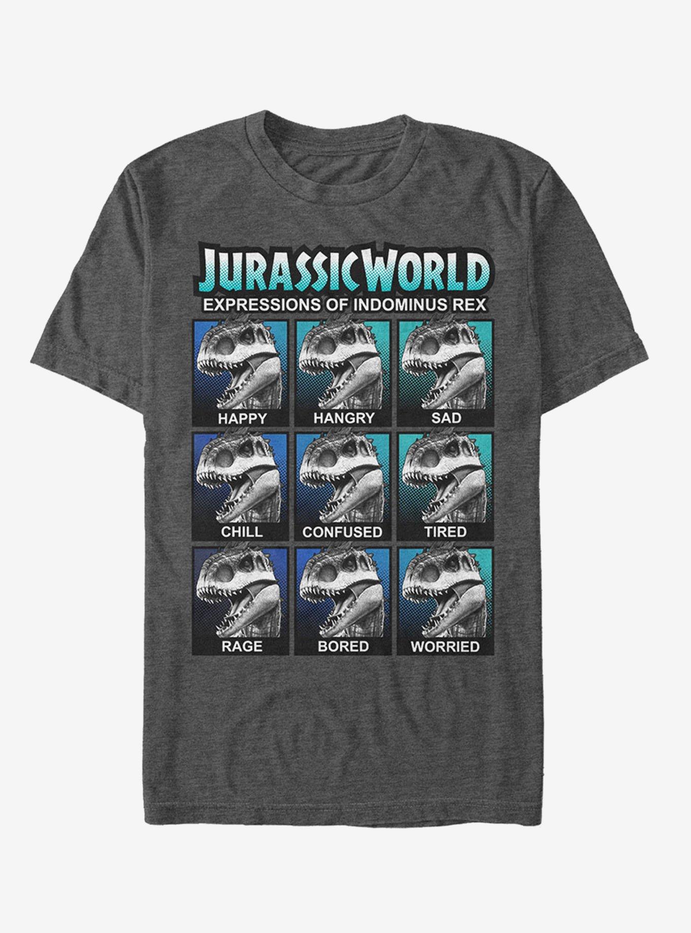 Indominus Rex Expressions T-Shirt, CHAR HTR, hi-res