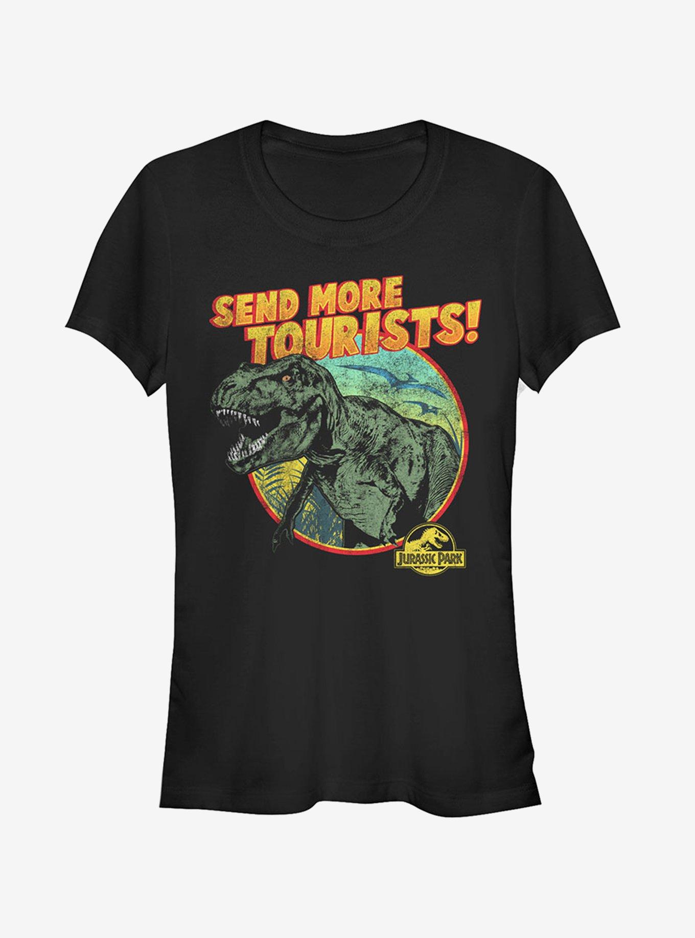Vintage Send More Tourists Girls T-Shirt, BLACK, hi-res