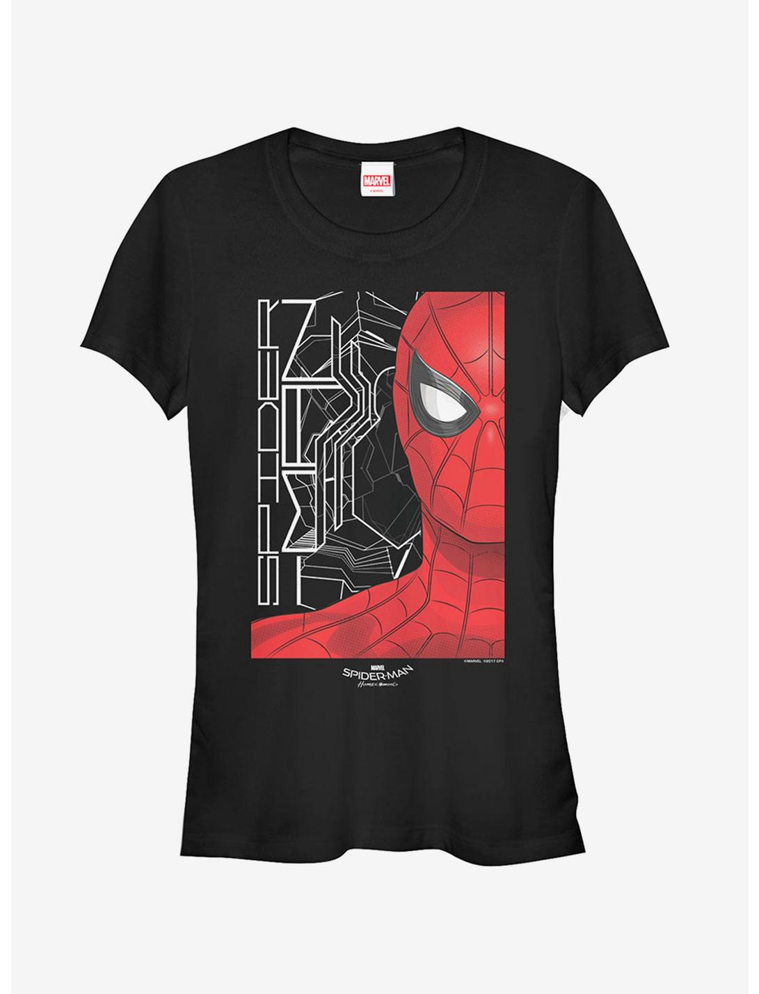 Marvel Spider-Man Homecoming Face Girls T-Shirt, BLACK, hi-res