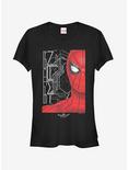 Marvel Spider-Man Homecoming Face Girls T-Shirt, BLACK, hi-res