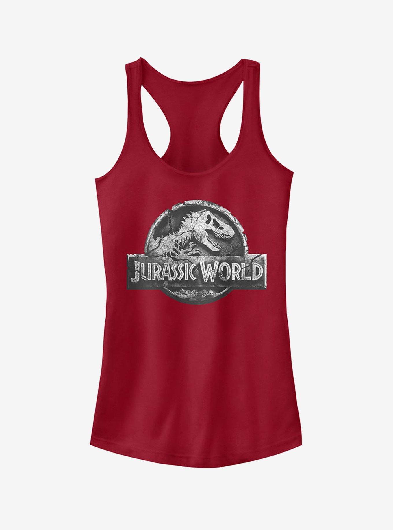 Jurassic World Fallen Kingdom Logo Girls Tank, SCARLET, hi-res