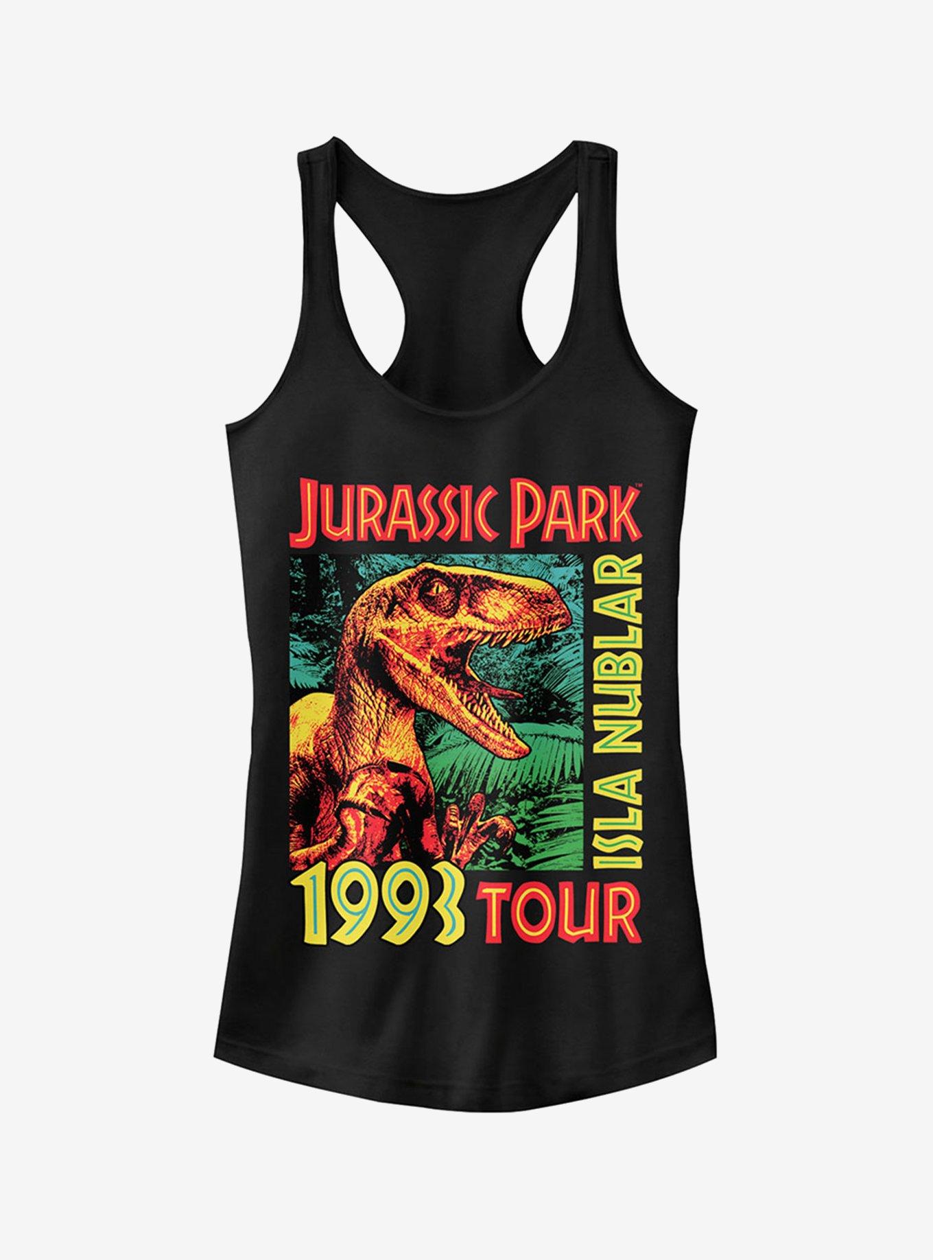 Raptor '93 Isla Nublar Tour Girls Tank, BLACK, hi-res