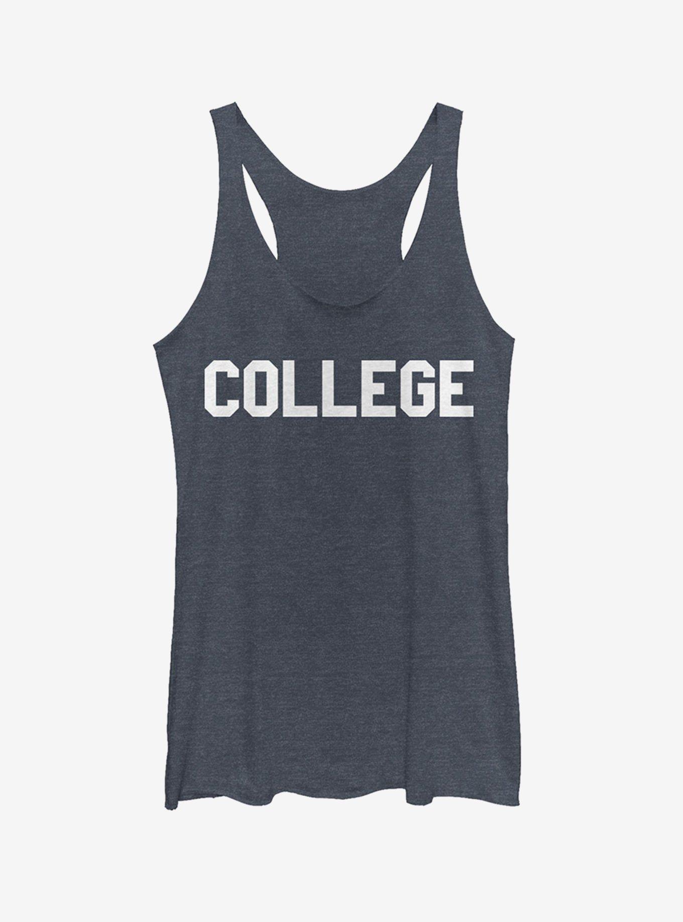 College Text Girls Tank, NAVY HTR, hi-res