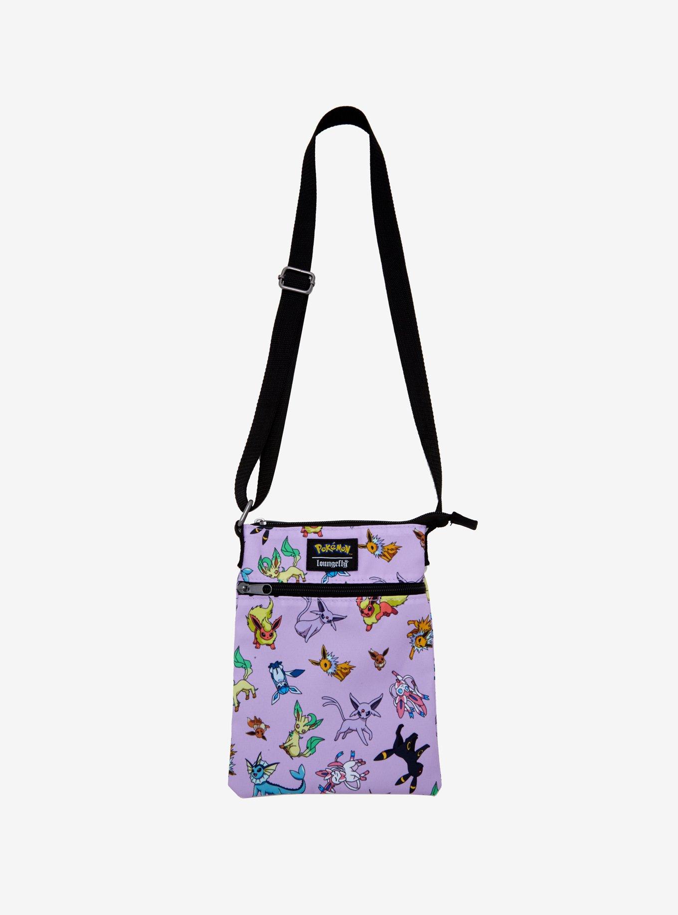 Loungefly Pokemon Eeveelutions Womens Double Strap Shoulder Bag Purse  (Brown): Handbags