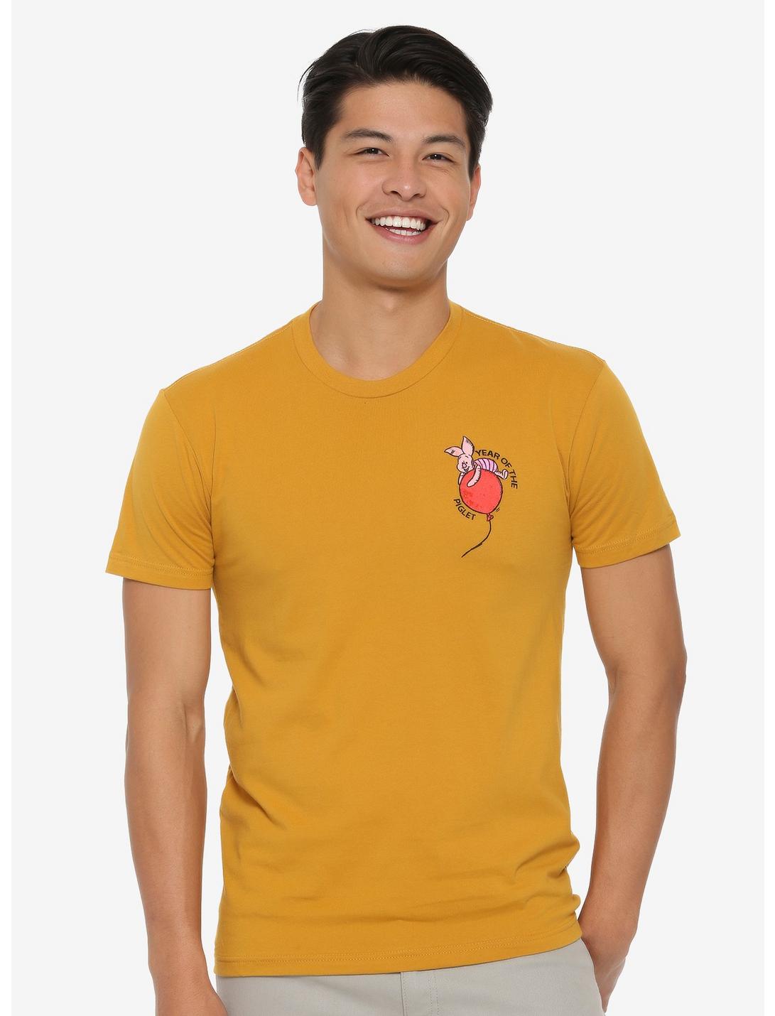 Disney Winnie The Pooh Piglet Year Of The Pig Calendar T-Shirt - BoxLunch Exclusive, YELLOW, hi-res