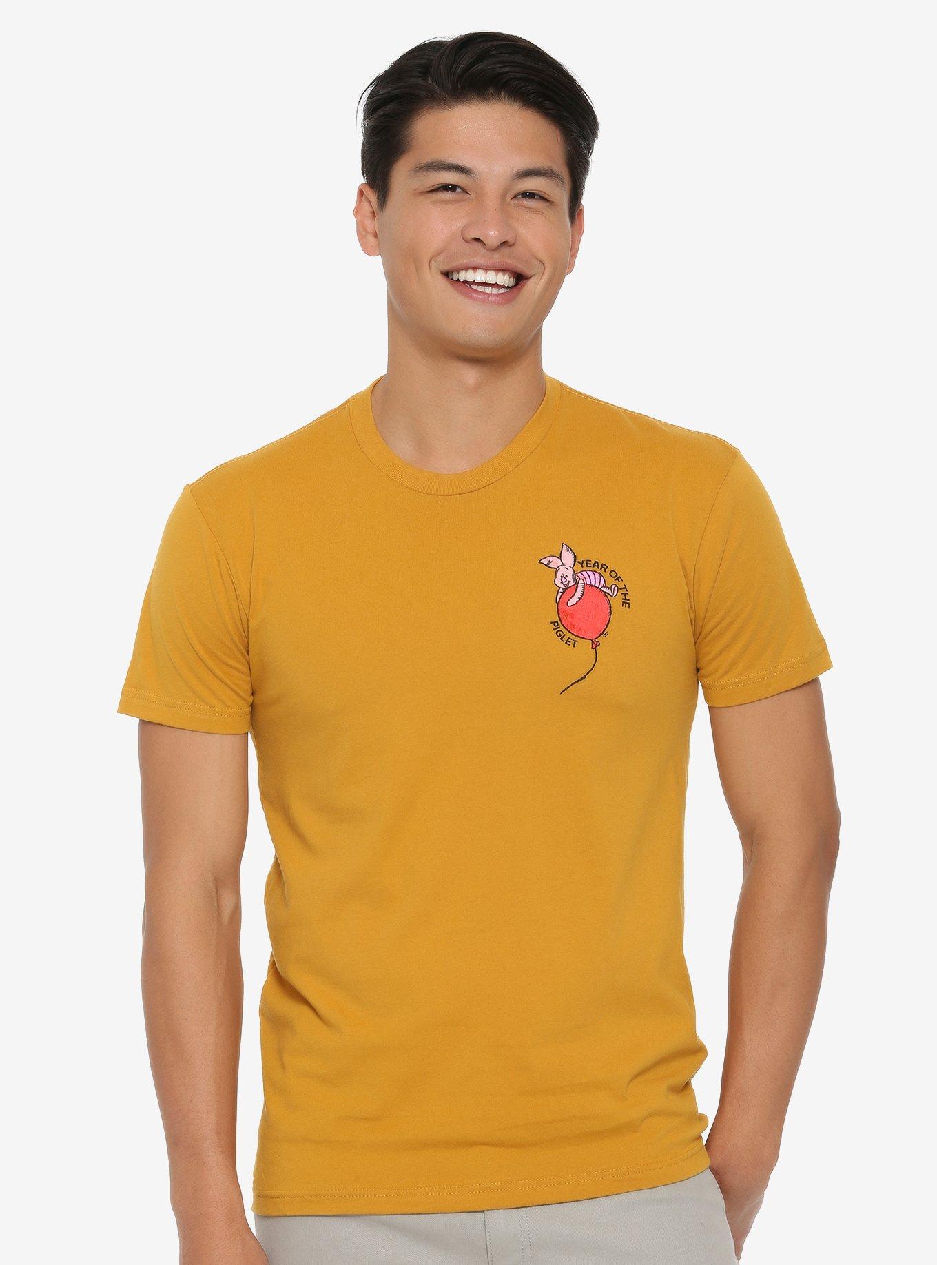 Disney Winnie The Pooh Piglet Year Of The Pig Calendar T-Shirt - BoxLunch Exclusive, YELLOW, hi-res