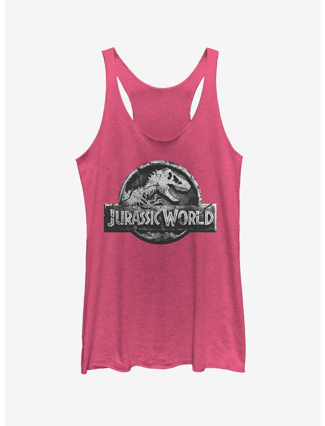 Jurassic World Fallen Kingdom Logo Girls Tank, PINK HTR, hi-res